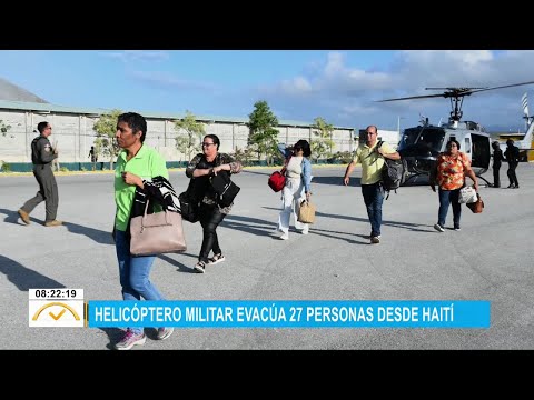 #ElDespertador: Helicóptero militar evacúa 27 personas desde Haití