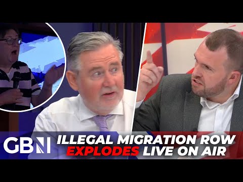 GB News studio ERUPTS as Labour MP is accused of 'hoodwinking' the public in furious immigration row