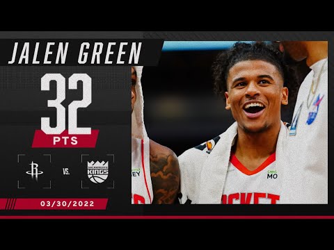 Jalen Green becomes first Rockets rookie since Hakeem Olajuwon with consecutive 30-PT games video clip 