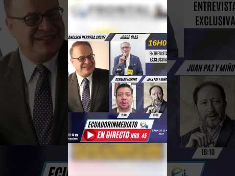 EN DIRECTO - ENTREVISTA EXCLUSIVA A JORGE GLAS - OSWALDO MORENO Y JUAN PAZ Y MIÑO