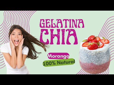 Gelatina Natural de Morango Com Chia (Sobremesa FIT)
