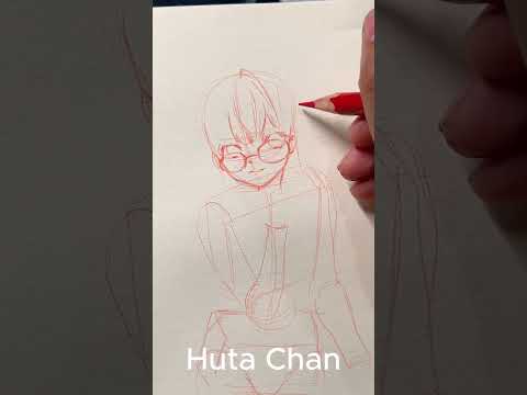 How to draw Kuriyama Mirai 栗山 未来 (Kyoukai no Kanata) #shorts #hutachan