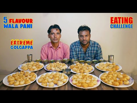 5 Flavored Pani Wale tasty Golgappa Eating Challenge | Golgappe Competition | PaniPuri Challenges