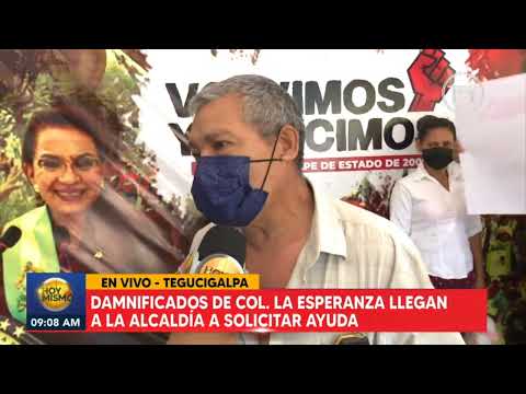 Damnificados de Col.La Esperanza protestan en La alcaldía
