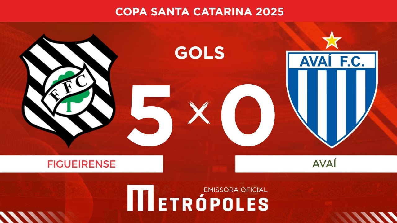 Confira os gols de Figueirense 5 x 0 Avaí pela Copa Santa Catarina