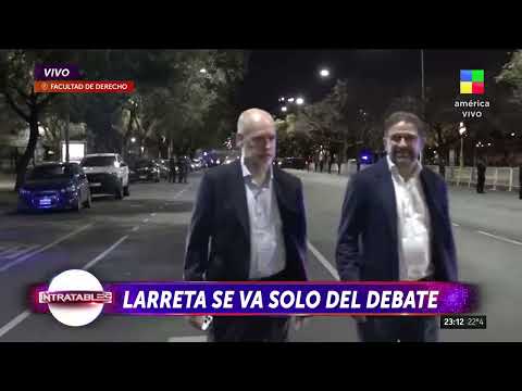 Horacio Rodríguez Larreta se fue solo del segundo Debate Presidencial