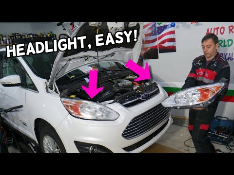 FORD C-MAX HEADLIGHT REMOVAL REPLACEMENT