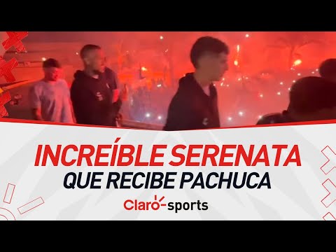 La increíble serenata que recibe Pachuca de su afición previo a la final de la Concachampions