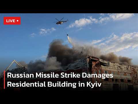 LIVE | Site Where Russian Missile Attack Struck Residential Building in Kyiv, Ukraine | AC113
