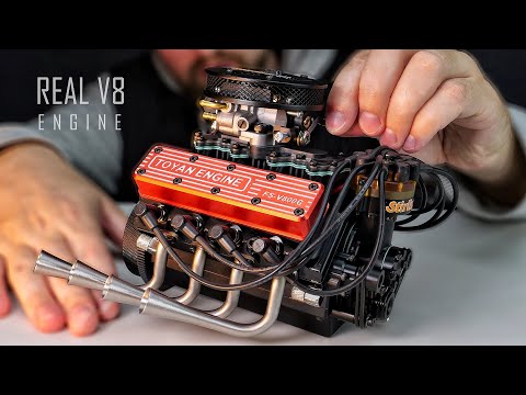 A Man Builds World's Smallest V8 Engine | Assembly and Run a Miniature V8 Engine
