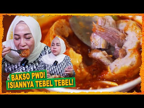 MAKAN BAKSO PWD ISIANNYA TEBEL BANGET!!