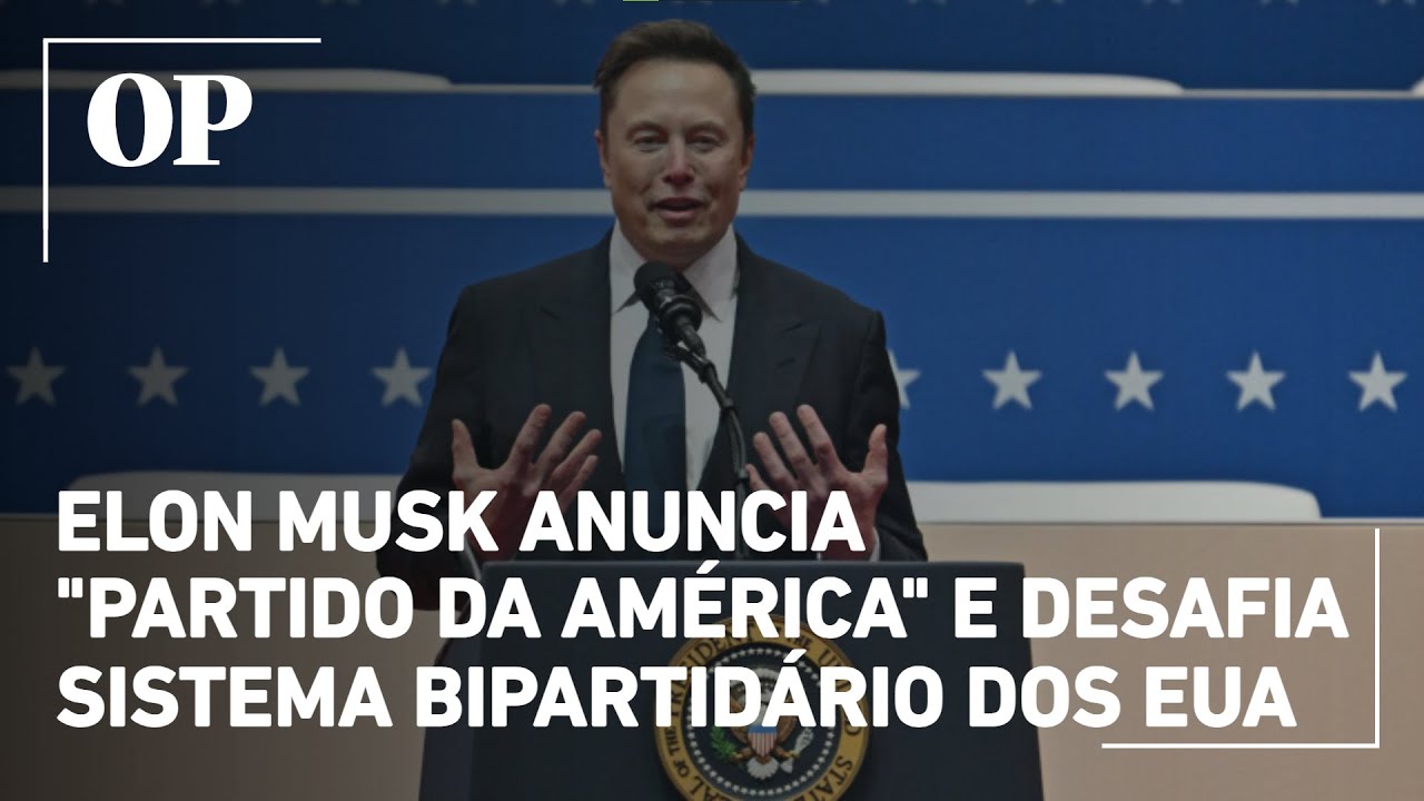 Brigado com Trump Musk anuncia Partido da América novo partido político nos EUA