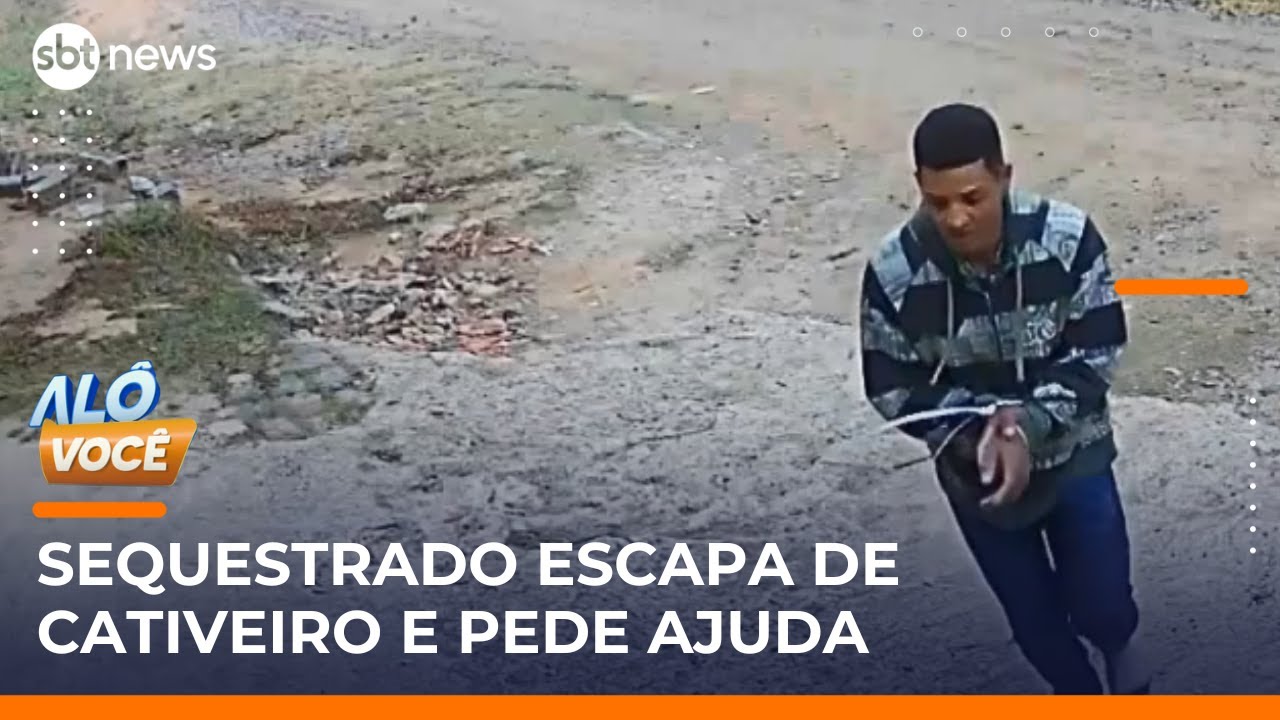Câmera flagra motorista sequestrado pedindo ajuda após fugir de cativeiro | AloVoce