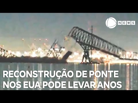 Trabalho de reconstrução de ponte nos EUA pode levar anos