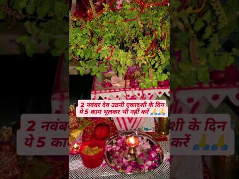 !! 2 नवंबर देव उठनी एकादशी के दिन ये 5 काम भूलकर भी नहीं करें🙏🪔!! #shortvideo #viralshorts#bhakti