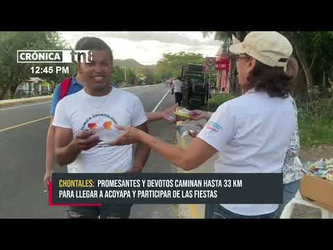 Devotos participan de la peregrinación y vigila de San Sebastián en Acoyapa - Nicaragua