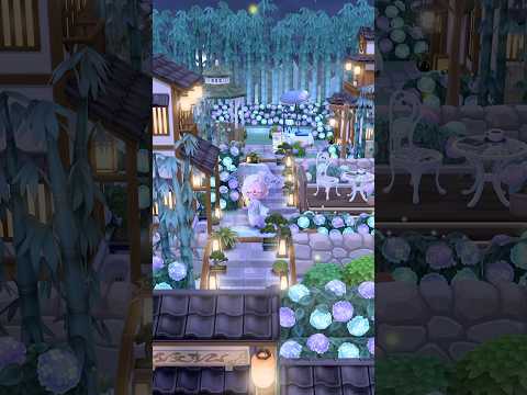 【ポケ森】 紫陽花レイアウト 【キャンプ場】 #acpc #ポケ森 #ポケ森コンプリート #shorts