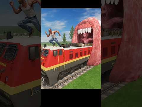 😱Franklin vs Train Eater Monster👺-INDIAN BIKES DRIVING 3D#shorts #indianbikedriving3d #gta #gaming#k
