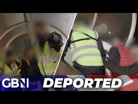 BREAKING: Footage released of illegal migrants being DEPORTED from UK