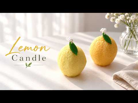 🍋本物みたいなレモンキャンドルの作り方｜Soy Wax Lemon Candle DIY