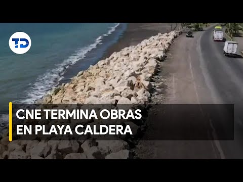 CNE termina trabajos de colocación de piedras en la playa de Caldera