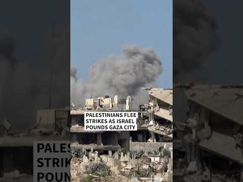 Palestinians flee strikes as Israel pounds Gaza City