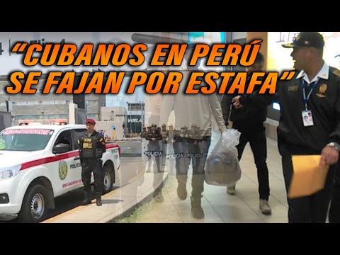 Se calentó PERÚ con un grupo de CUBANOS en el AEROPUERTO!!!