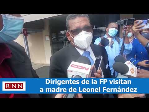 Dirigentes de la FP visitan a madre de Leonel Fernández