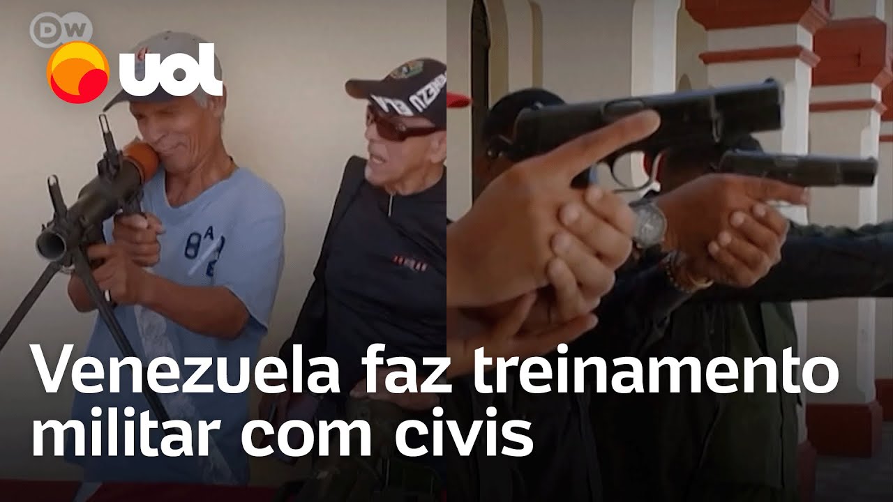 Venezuela faz treinamento militar de civis em meio à tensão com os Estados Unidos