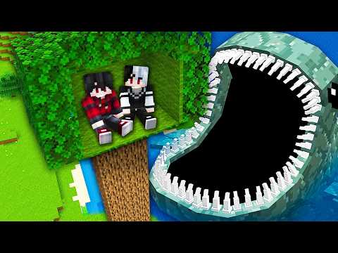 ถ้าเกิด!! ผมสร้างบ้านต้นไม้ แต่กับเจอ สัตว์ใต้ทะเลลึก The Bloop จะรอดไหม - (Minecraft TheBloop)