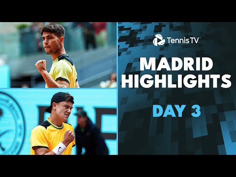 Alcaraz, Zverev In Action; Rune vs Navone in THRILLER | Madrid 2024 Highlights Day 3