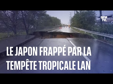 Japon: d'importants dégâts après le passage de la tempête tropicale Lan