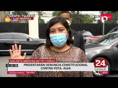 Betsy Chávez denuncia constitucionalmente a la presidenta del Congreso
