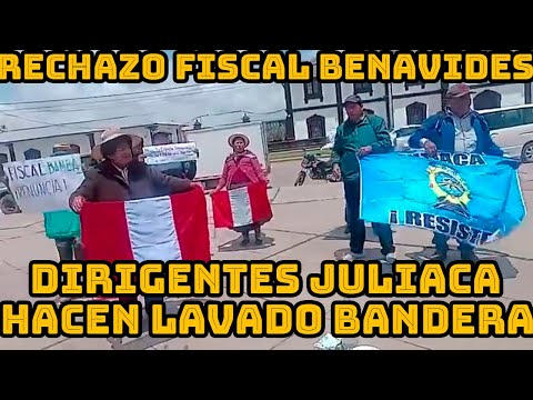 DIRIGENTES DE JULIACA PROTESTAS CONTRA FISCAL DE LA NACIÓN PATRICIA BENAVIDES..