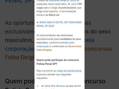 #PPSP - SAIU EDITAL#