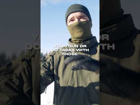How do you balance gloves and gun handling in the cold?