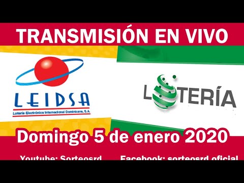 LEIDSA y Lotería Nacional en VIVO /  Domingo 5 de enero 2020
