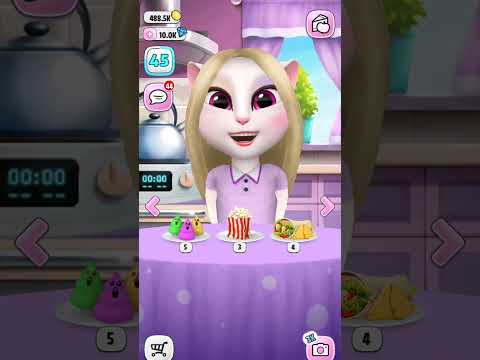 Angela's lunch 😚#mytalkingangela #shortsfeed #games