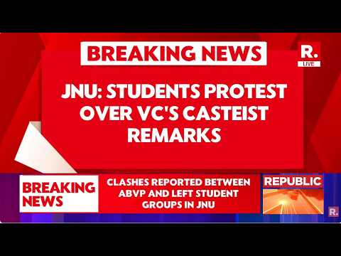 LIVE: Clashes Reported Between ABVP And Left Student Groups In JNU Over VC's Casteist Remarks
