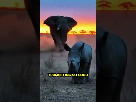 The Elephant That Protected a Baby Rhino