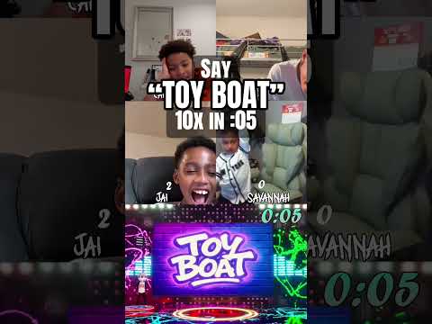 Who can beat the toy boat tongue twister? 🏆 #challenge #kidsgames