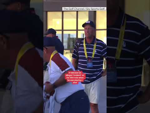 A furious Rory McIlroy is restrained after a confrontation with a Team USA caddie