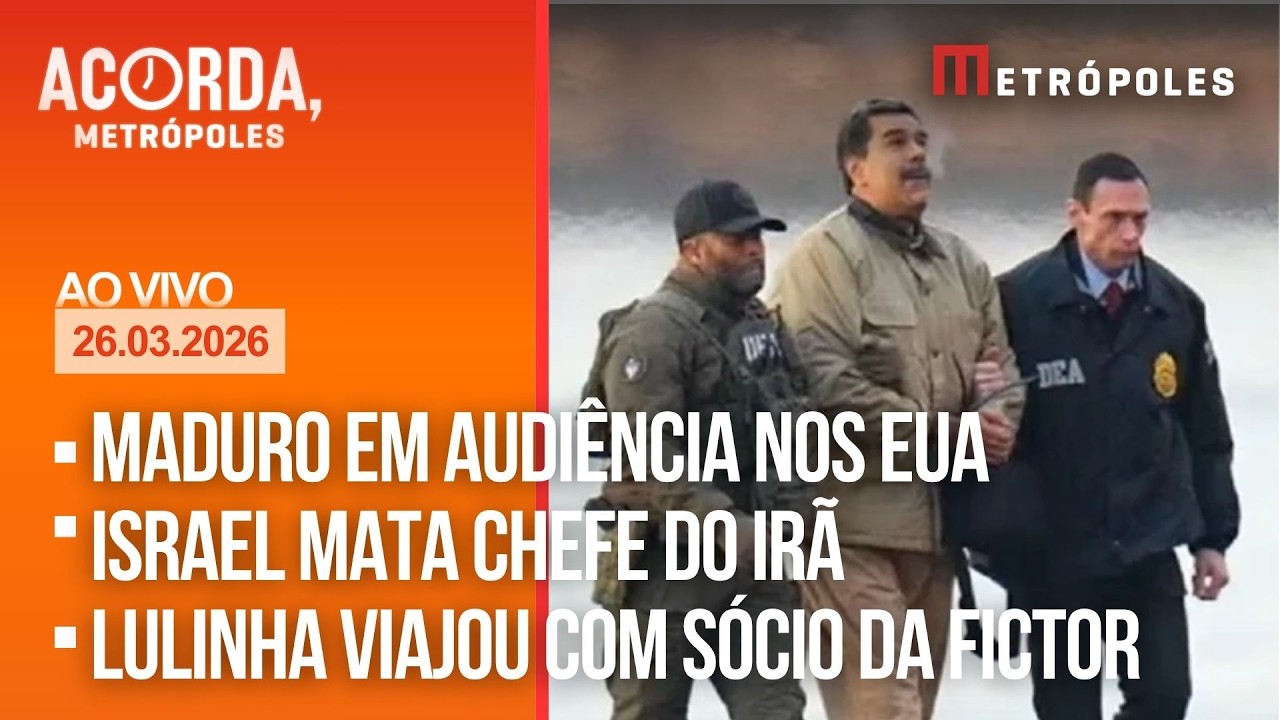 AO VIVO: Maduro em audiência nos EUA / Israel mata chefe do Irã / Lulinha viajou com sócio da Fictor