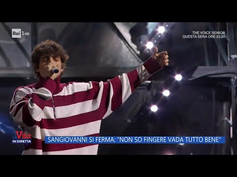 Sangiovanni si ferma: "Non so fingere che vada tutto bene" - La Vita in diretta - 16/02/2024