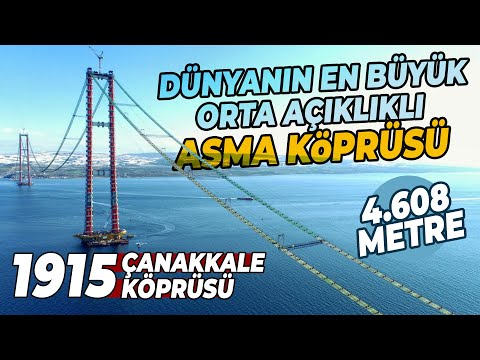 1915 Çanakkale Köprüsü’nde Ana Halat Kablolarının Montajı Tamamlanmak Üzere