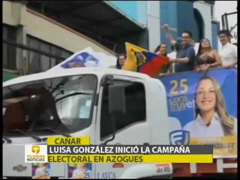 Luisa González inició campaña electoral en Azogues
