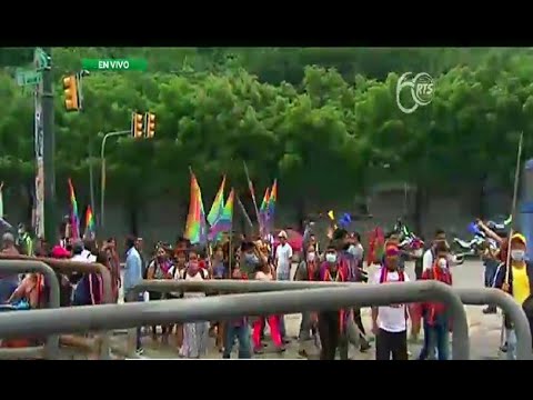 Simpatizantes del candidato Yaku Pérez llegan al CNE del Guayas