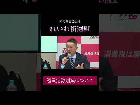 「議席定数削減について」#政治 #れいわ新選組 #山本太郎