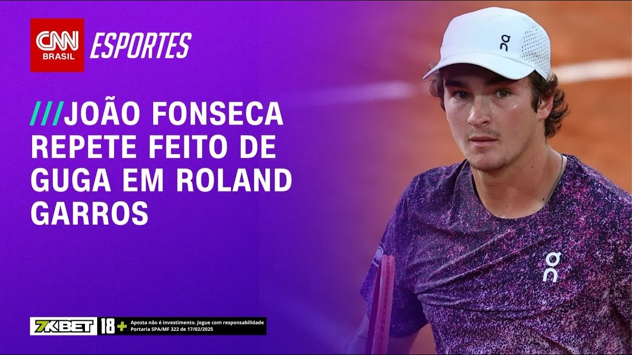 João Fonseca repete feito histórico de Guga em Roland Garros | CNN PRIME TIME