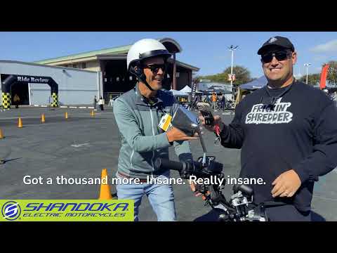 Insane Acceleration! says test rider the Shandoka Electric Motorcycle gives Big Smile on your face